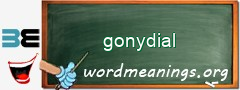 WordMeaning blackboard for gonydial